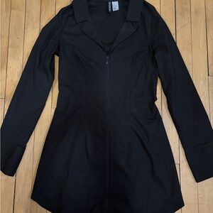 Black Long Sleeved Mini Dress